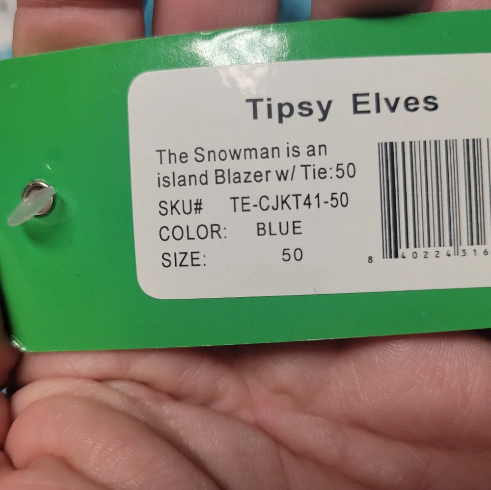 Tipsy Elves NWT The Snowman is a Blazer Size‎ 50 Mens